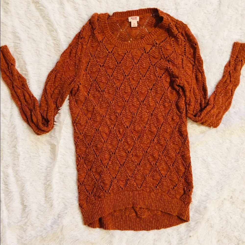 MASSIMO KNIT SWEATER - BURNT ORANGE - L